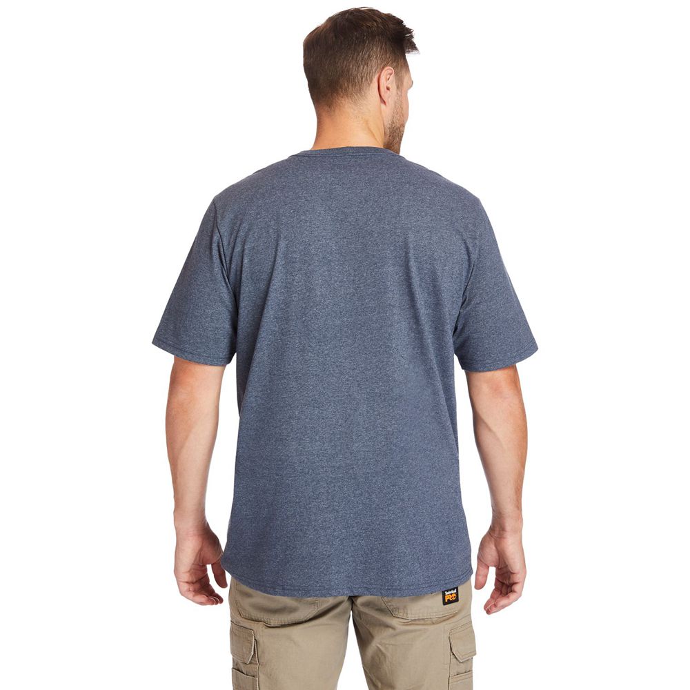 Timberland Mens T-Shirts PRO® Big & Tall Base Plate Short-Sleeve - Navy - India TO1325479